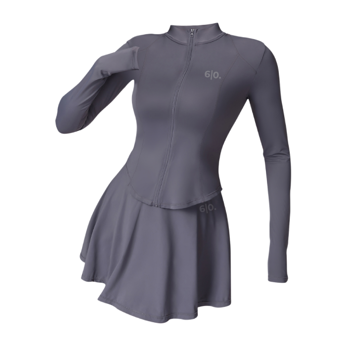 Moteriškas kostiumėlis Jacket & skirt set, Grey