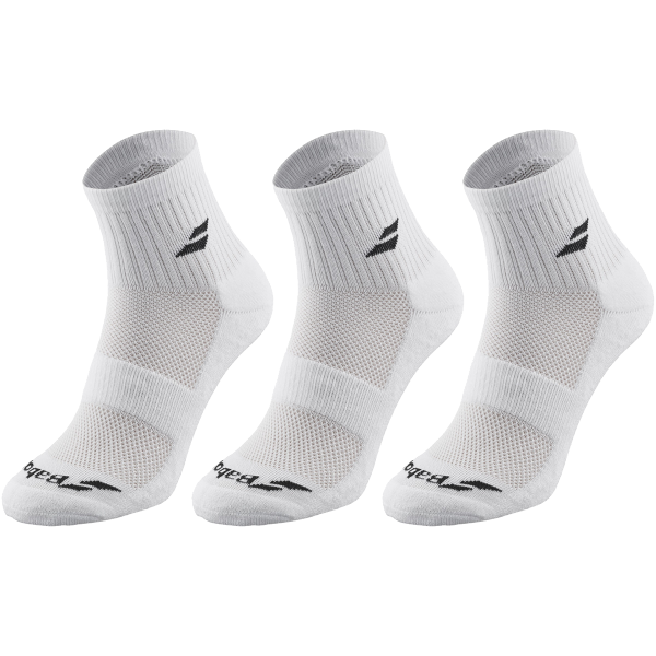 Kojinės Babolat Quarter, 3 poros, White