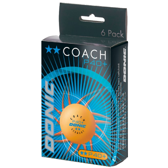 Stalo teniso kamuoliukai Donic P40+, Coach, **, Orange