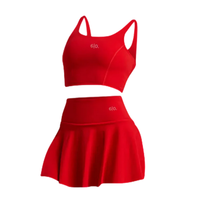 Moteriškas kostiumėlis Bra top & Skirt set, Red