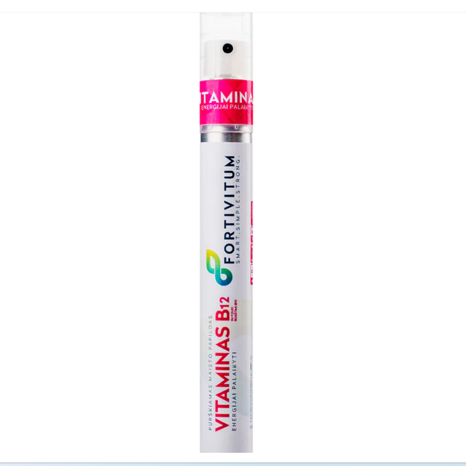Maisto papildas Fortivitum Vitaminas B12+ folio rūgštis