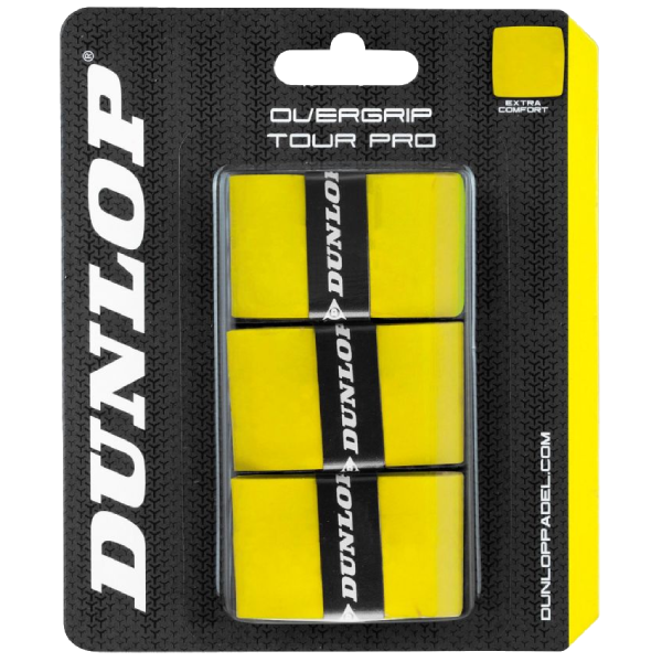 Padelio raketės apvija Dunlop Tour Pro,Yellow, 3vnt.